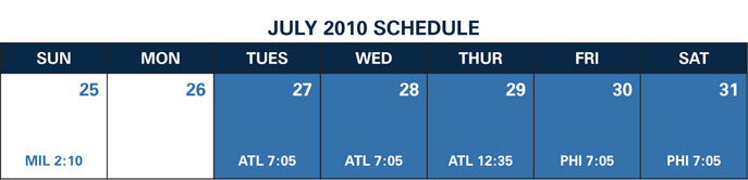 nationals - schedule